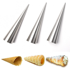 Stainless Steel Non-stick Cone Cream Horn Form for DIY Baking Pastry Roll Molds